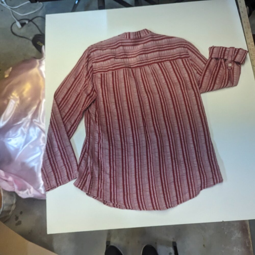 Ruby Rd. Size Small Red Striped Button Down - Picture 11 of 11